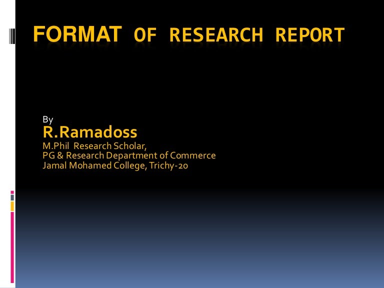 steps in writing research report purpose of research report